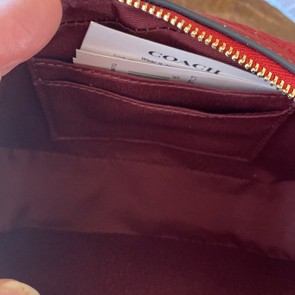 NWT Coach Jamie Pebble leather wristlet